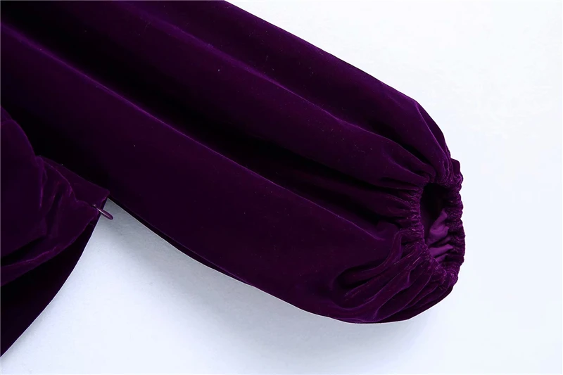 Elegant Women Solid Purple Velvet Shirts 2020 Fashion LadiesV-Neck Crossing Tops Streetwear Female Chic Puff Sleeve Blouses
Elegant Women Solid Purple Velvet Shirts 2020 Fashion LadiesV-Neck Crossing Tops Streetwear Female Chic Puff Sleeve Blouses