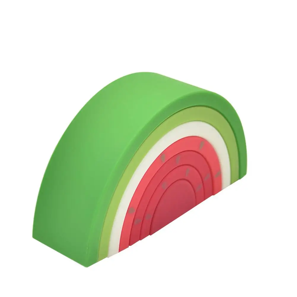 Colorful Soft Watermelon Shape Assorted Stacking Toys Safe Silicone Baby 7pcs Educational Toy Comfortable Silicone Bauble Gift
Colorful Soft Watermelon Shape Assorted Stacking Toys Safe Silicone Baby 7pcs Educational Toy Comfortable Silicone Bauble Gift