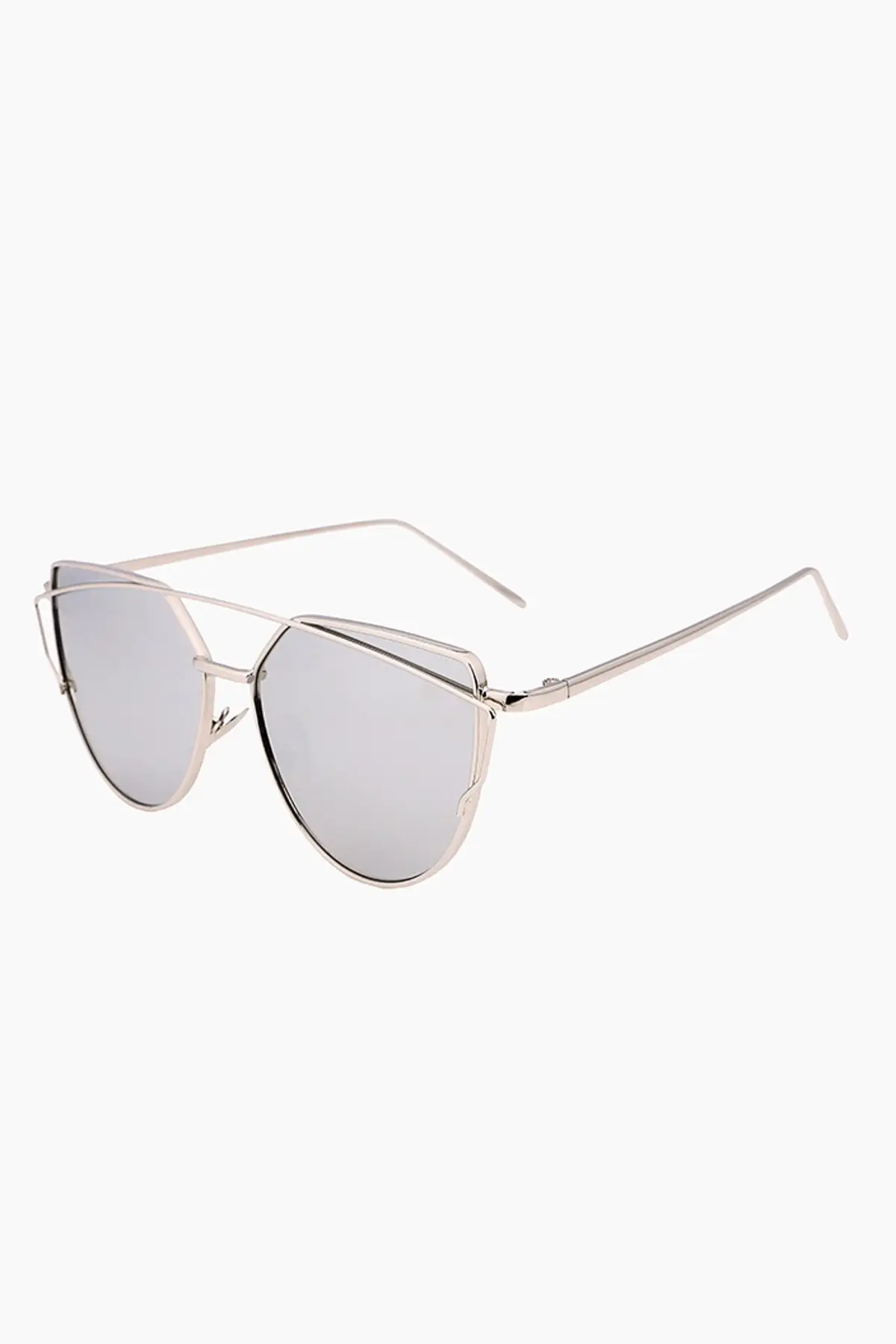 Silver Mirrored Women's Sunglasses with Breaking Heart Silver Frame 
Silver Mirrored Women's Sunglasses with Breaking Heart Silver Frame