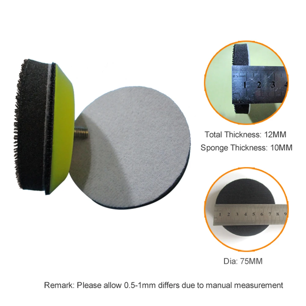 2pcs Interface Pads 3 Inch 75mm Soft Interface And Loop Sanding Discs Power Tools Parts New And High Quality/ Black+White
2pcs Interface Pads 3 Inch 75mm Soft Interface And Loop Sanding Discs Power Tools Parts New And High Quality/ Black+White
