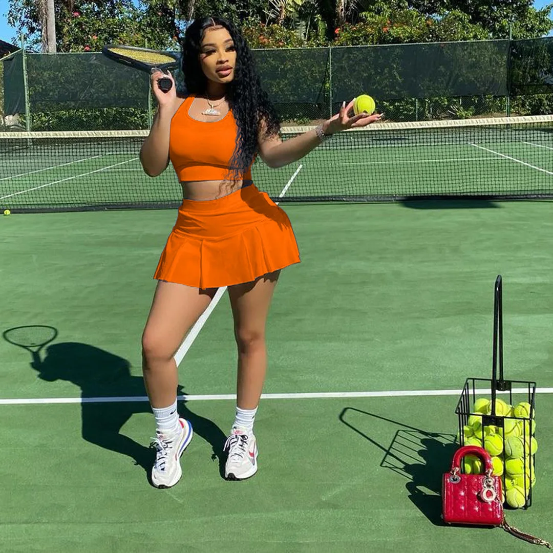 Fashion Sexy Street Ladies Short Skirt Suit Casual Sports Outdoor Jogging Volleyball Vest Short Skirt 2 Two-Piece Women
Fashion Sexy Street Ladies Short Skirt Suit Casual Sports Outdoor Jogging Volleyball Vest Short Skirt 2 Two-Piece Women