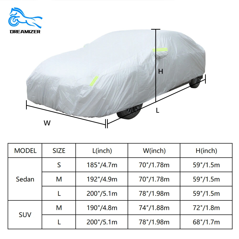 Universal Exterior Car Covers Waterproof Outdoor Car Sun Protection Sunshade Anti Rain Dust Winter Snow Cover For Sedan SUV
Universal Exterior Car Covers Waterproof Outdoor Car Sun Protection Sunshade Anti Rain Dust Winter Snow Cover For Sedan SUV