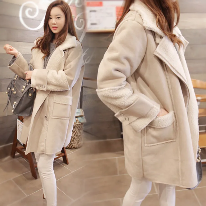 Winter Long Suede Faux Leather Jacket Women Plus Size Female White Black Warm Suede Jacket Woman Coat Large Ladies Windbreaker
Winter Long Suede Faux Leather Jacket Women Plus Size Female White Black Warm Suede Jacket Woman Coat Large Ladies Windbreaker