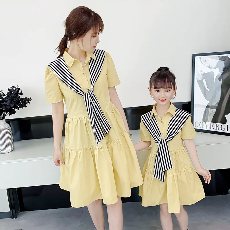 Parent-child Navy Shawl Shirt Bowtie Mother Daughter Matching Dresses Family Look Mommy and Me Clothes Outfits Mama Baby Clothes
Parent-child Navy Shawl Shirt Bowtie Mother Daughter Matching Dresses Family Look Mommy and Me Clothes Outfits Mama Baby Clothes