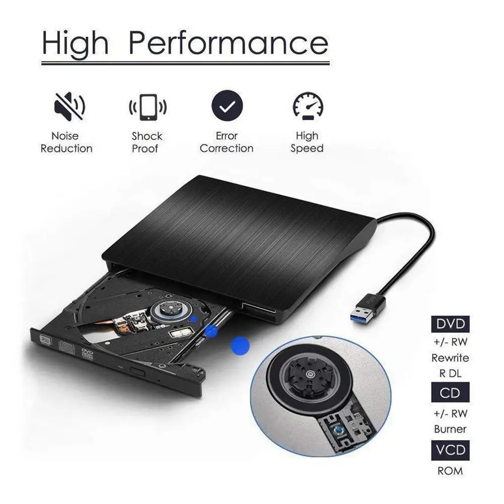 Portable USB 3.0 DVD-ROM CD ROM Optical Drive External Slim Disk Reader For Tablet PC External DVD-RW Player Writer Reader
Portable USB 3.0 DVD-ROM CD ROM Optical Drive External Slim Disk Reader For Tablet PC External DVD-RW Player Writer Reader