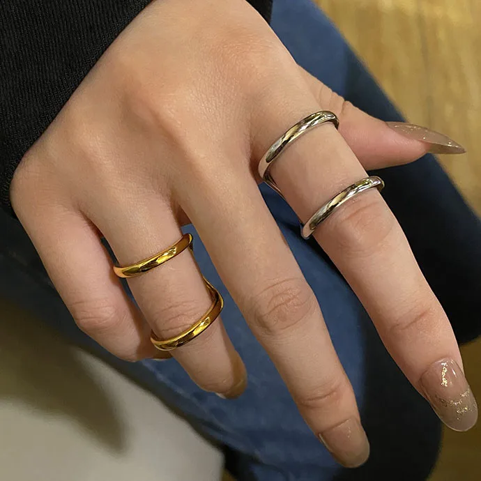 Korean Fashion Jewelry Double Layers Round Opening Metal Gold Ring For Women Simple Elegant Charm Jewellery Gift
Korean Fashion Jewelry Double Layers Round Opening Metal Gold Ring For Women Simple Elegant Charm Jewellery Gift