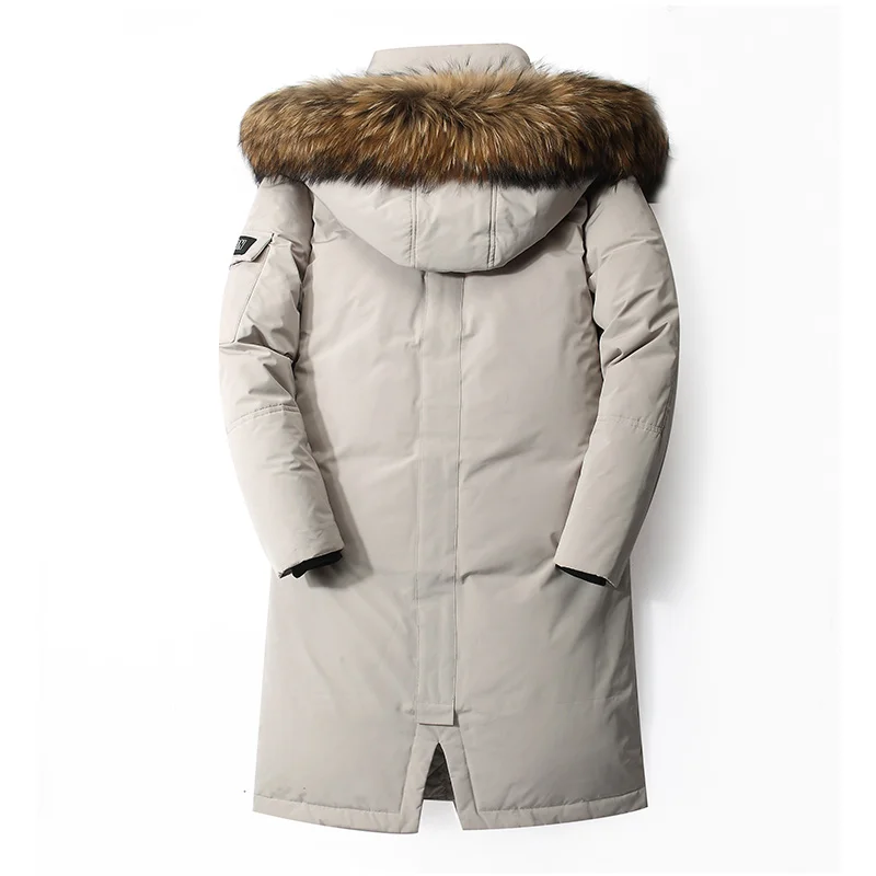 Мужская Зимняя Повседневная теплая Толстая длинная куртка парки пальто Новая