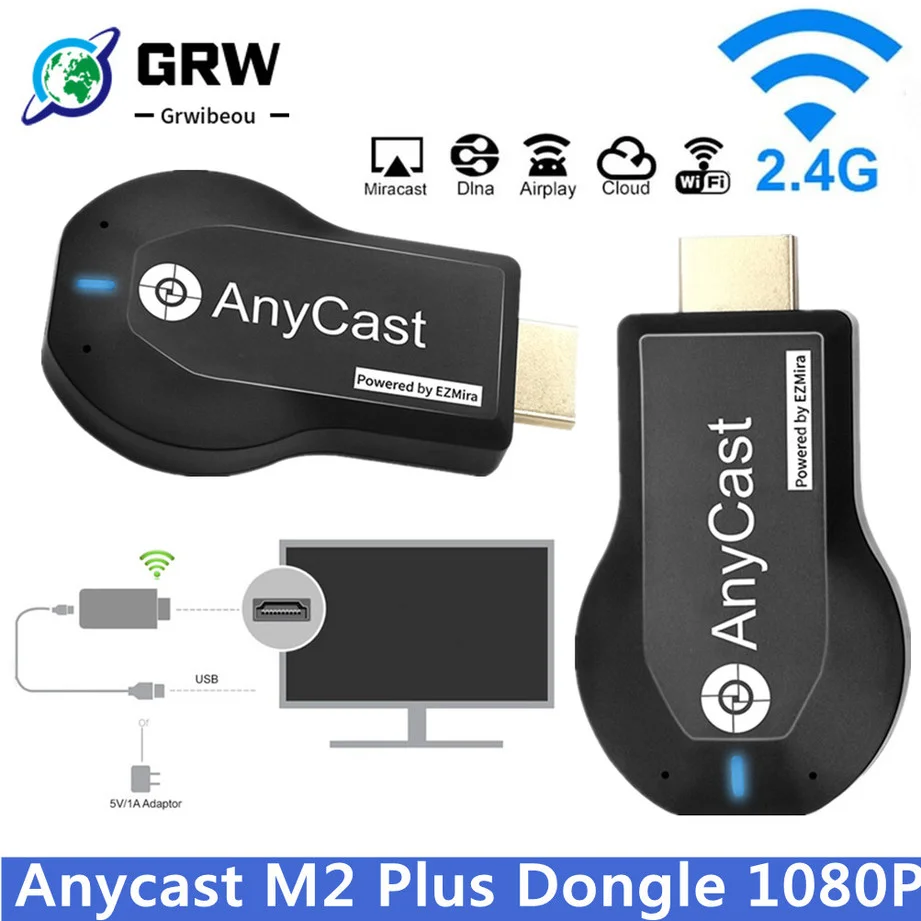 

Anycast M2 Plus TV stick Wifi Display Receiver Dongle for DLNA Miracast Airplay Airmirror 1080P HD Mirascreen Mirroring Screen
