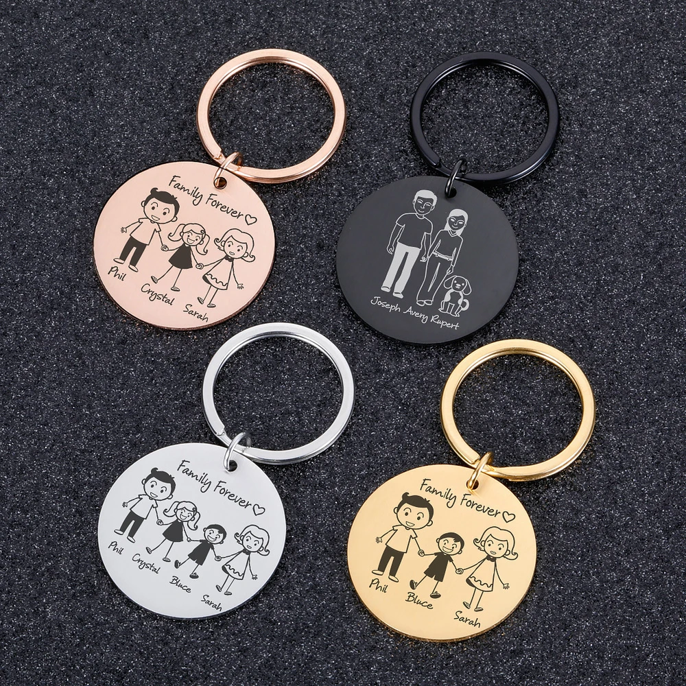 Family Gifts Love Keychain Customized Name Keyring Personalized Pets Engraved Gifts for Parents Children Present Bag Key Chain
Family Gifts Love Keychain Customized Name Keyring Personalized Pets Engraved Gifts for Parents Children Present Bag Key Chain