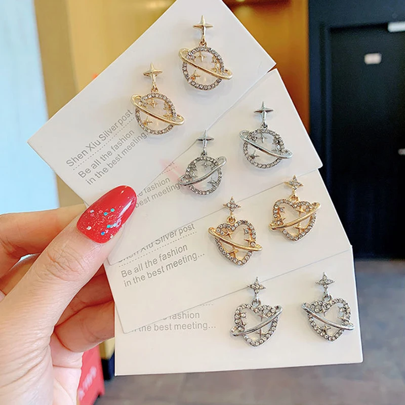 Unusual Earrings For Women 2021 Trend Goth Piercing Stainless Steel Jewelry Pendant Vintage Undefined Heart Planet Zircon Cute
Unusual Earrings For Women 2021 Trend Goth Piercing Stainless Steel Jewelry Pendant Vintage Undefined Heart Planet Zircon Cute