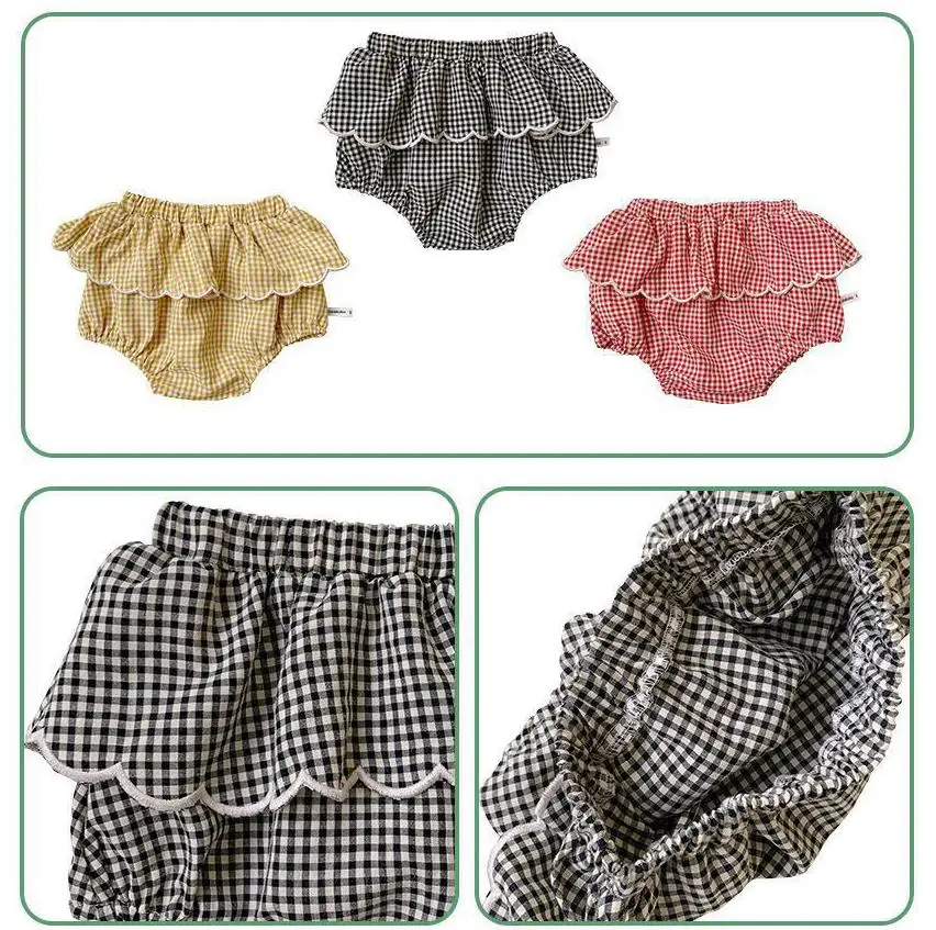 Baby Newborn Summer Spring Children Shorts Girls Plaid Ruffles Toddler Panties Kids Beach Short Sports Pants Kids Outwear 0-24m
Baby Newborn Summer Spring Children Shorts Girls Plaid Ruffles Toddler Panties Kids Beach Short Sports Pants Kids Outwear 0-24m