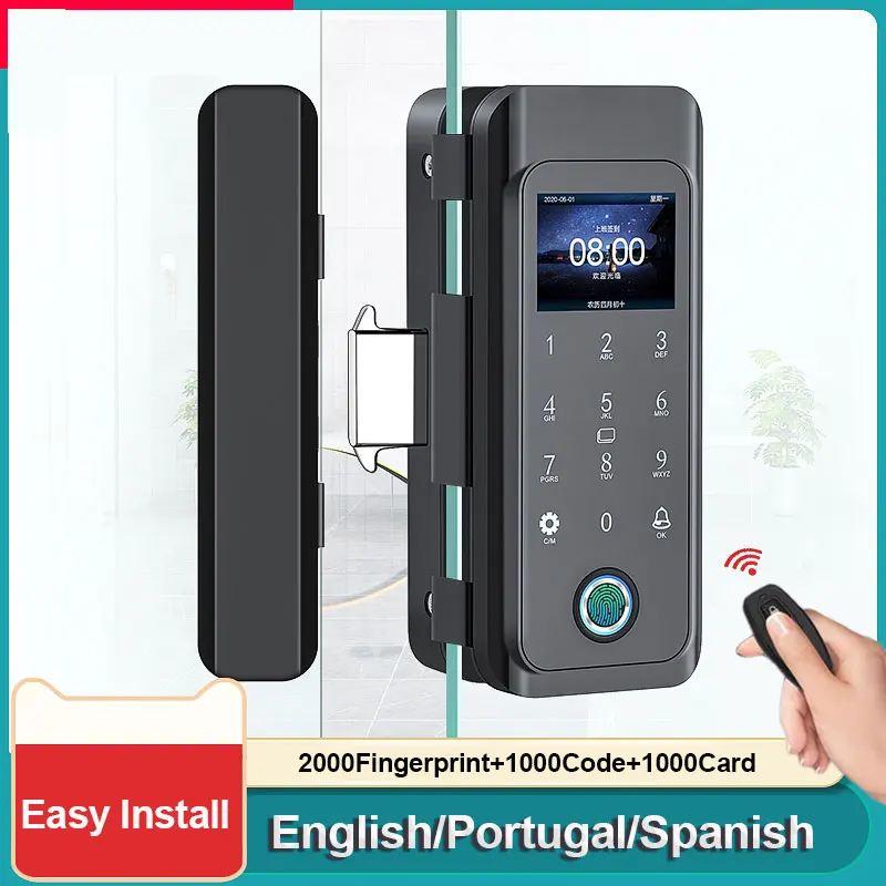 Multi Language Fingerprint Lock for Glass Door Remote Control Door Lock for Office Electronic Keyless Lock Smart Lock
Multi Language Fingerprint Lock for Glass Door Remote Control Door Lock for Office Electronic Keyless Lock Smart Lock