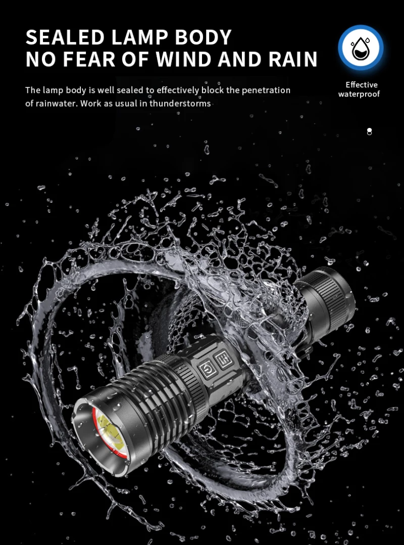XHP99 Strong Light Flashlight Zoom Long Shot Double Switch Strong Light Rechargeable Flashlight Built-in Battery
XHP99 Strong Light Flashlight Zoom Long Shot Double Switch Strong Light Rechargeable Flashlight Built-in Battery