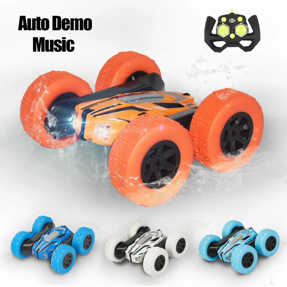 

2.4G Remote Control Car 4WD RC Drift Car Double-Sided Stunt Car 360 ° Rotating RC Car Children's Music Toy Christmas Gift