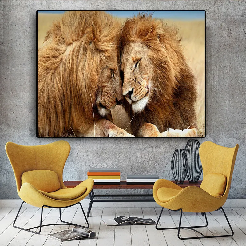 Lions Head To Head Black and White Canvas Art Painting Posters and Prints Scandinavian Cuadros Wall Art Picture for Living Room
Lions Head To Head Black and White Canvas Art Painting Posters and Prints Scandinavian Cuadros Wall Art Picture for Living Room