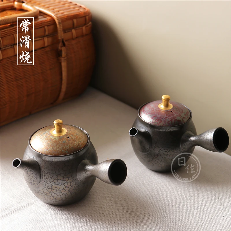 

lasts a teapot zhao Long Zao imported from Japan original zhao brace for jinding clay side put the pot of red glaze
