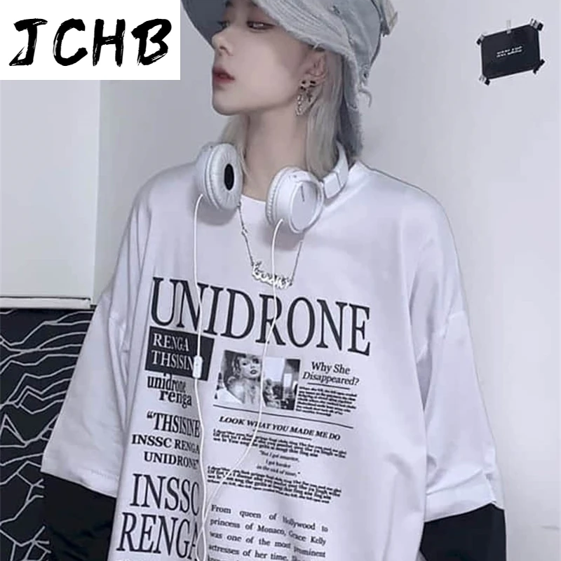2021 New Spring Autumn Harajuku Fake 2 Pieces Tshirts Women Long Sleeves Print Letters Tops Loose Casual T-shirts Female Streetw
2021 New Spring Autumn Harajuku Fake 2 Pieces Tshirts Women Long Sleeves Print Letters Tops Loose Casual T-shirts Female Streetw