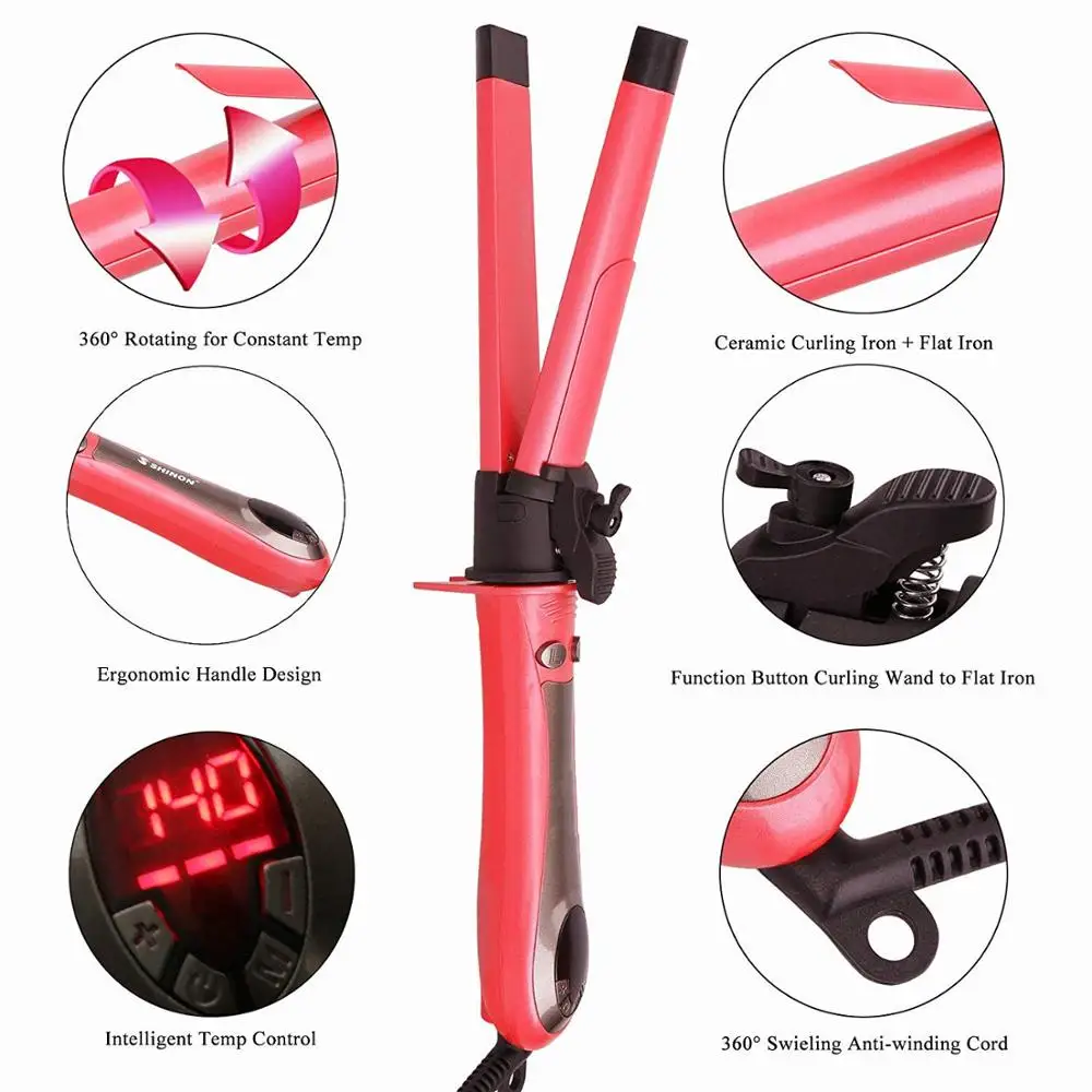 UKLISS 2 In 1 Hair Curler Hair Straightener Ceramic Anti-ironing Spinning Hair Wand Hair Straightening Curling Iron Hair Styling
UKLISS 2 In 1 Hair Curler Hair Straightener Ceramic Anti-ironing Spinning Hair Wand Hair Straightening Curling Iron Hair Styling