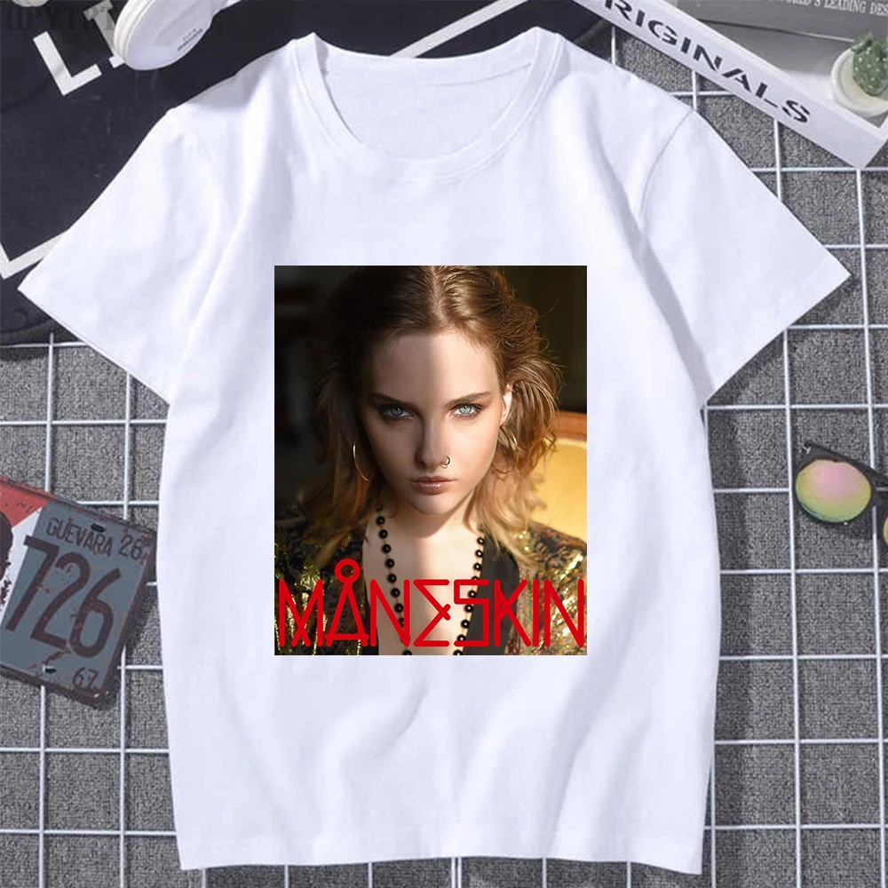 2021 Maneskin Poster T-shirt Print Short Sleeve Women Tops Unisex Casual Clothes Funny Streetwear Fashion Summer Graffiti Style
2021 Maneskin Poster T-shirt Print Short Sleeve Women Tops Unisex Casual Clothes Funny Streetwear Fashion Summer Graffiti Style