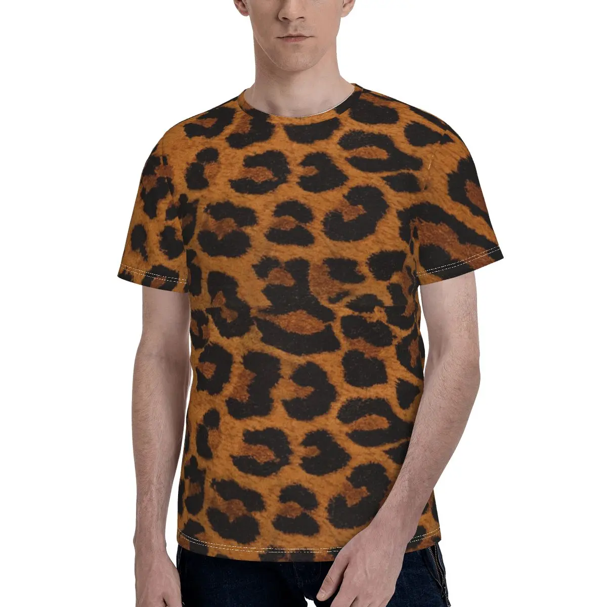 Leopard T Shirt Animal Skin Print Men Fun Polyester Printed Tee Shirt Short Sleeve Basic T-Shirt Oversize
Leopard T Shirt Animal Skin Print Men Fun Polyester Printed Tee Shirt Short Sleeve Basic T-Shirt Oversize