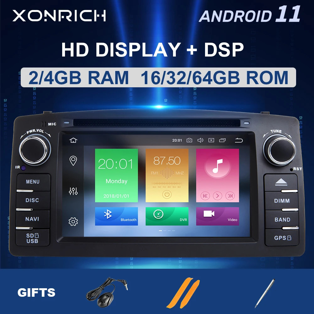 Автомобильный DVD-плеер, 4 Гб 64 ГБ, Android 11, для Toyota Corolla E120, BYD F3, 2 Din, автомобильный мультимедийный Стерео GPS, радио, навигация, 8 ядер
Автомобильный DVD-плеер, 4 Гб 64 ГБ, Android 11, для Toyota Corolla E120, BYD F3, 2 Din, автомобильный мультимедийный Стерео GPS, радио, навигация, 8 ядер