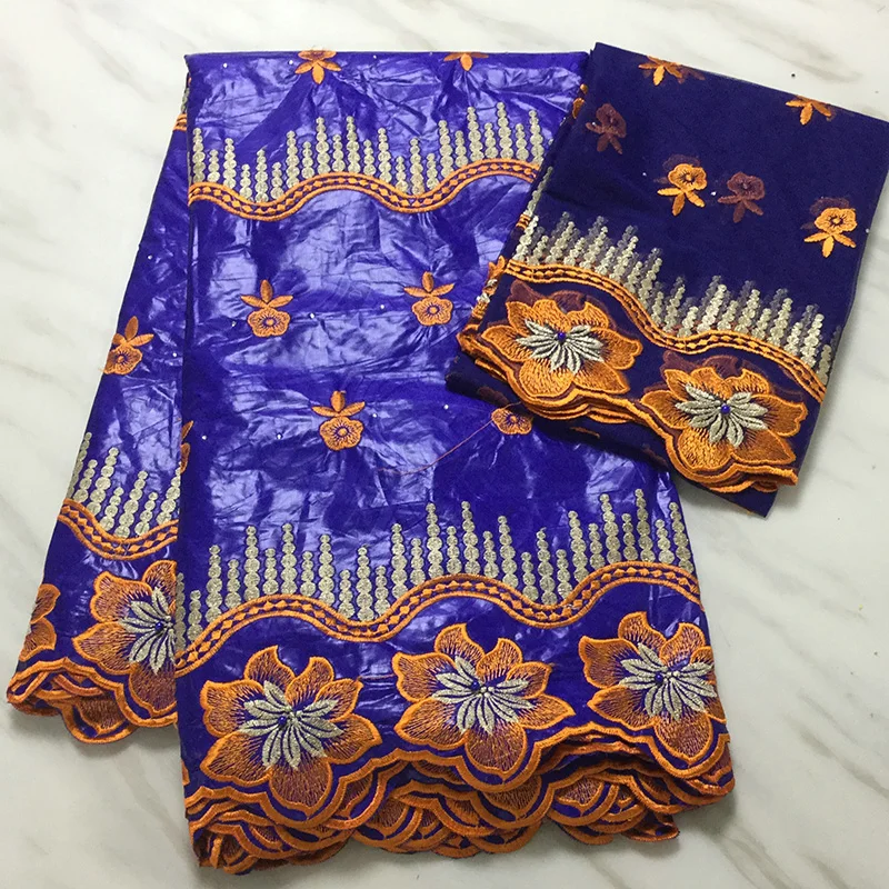 Embroidered double-colors pattern with beads and stones 5 yards Bazin Riche and 2 yards net lace PB62 African WAX lace Fabric
Embroidered double-colors pattern with beads and stones 5 yards Bazin Riche and 2 yards net lace PB62 African WAX lace Fabric