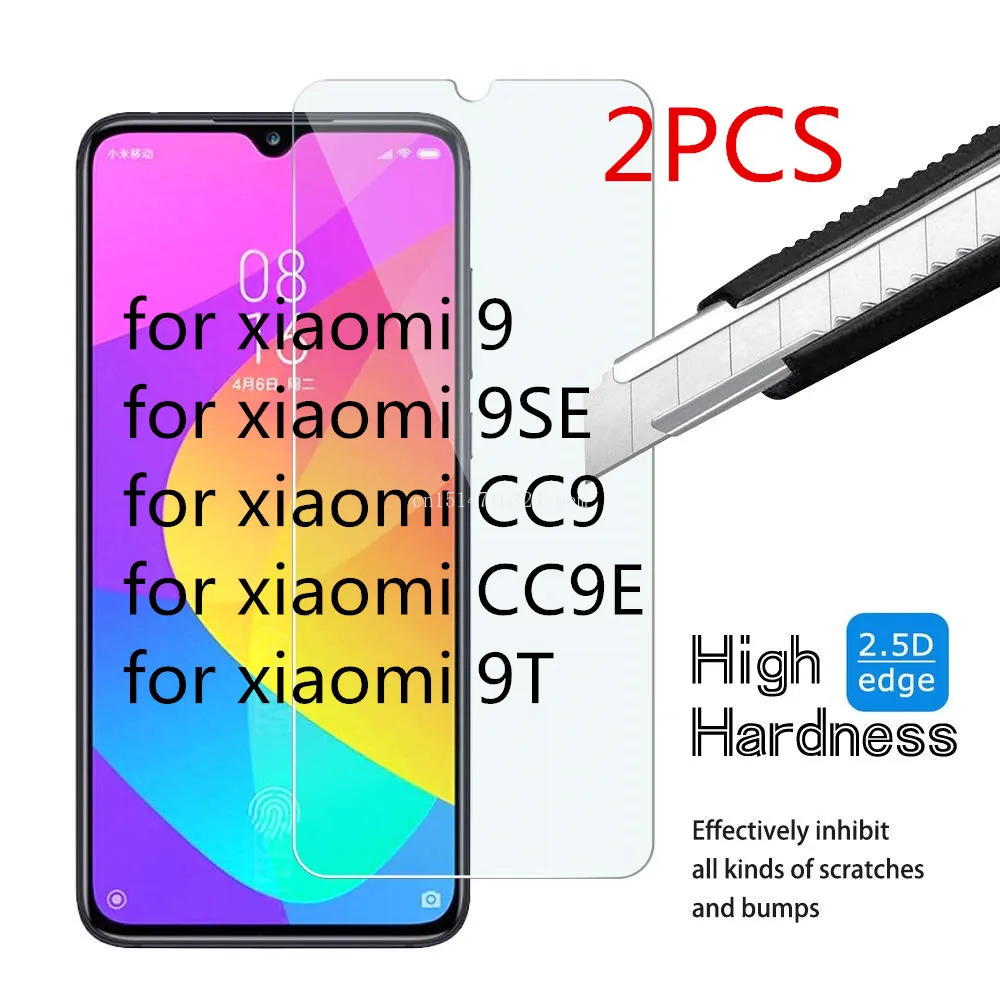2 шт. 9H HD Защита экрана для Xiaomi Mi 9 закаленное стекло T Mi9 SE защитное на Xiomi CC9 пленка