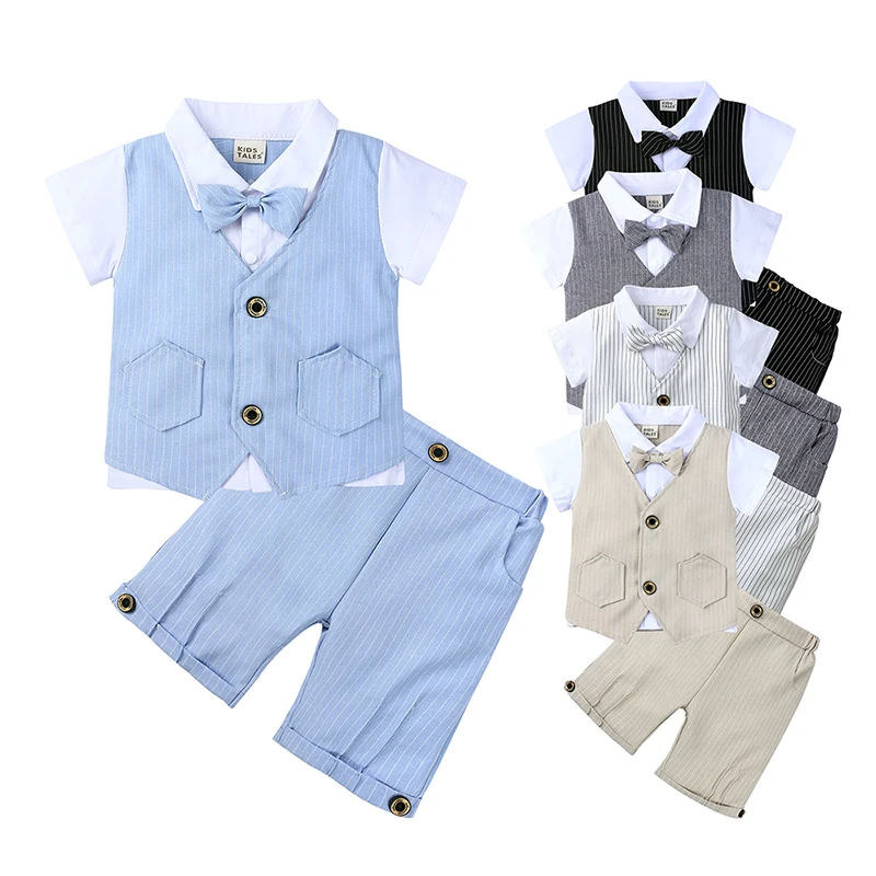 2021 летние детские костюмы для мальчиков белая рубашка с коротким рукавом