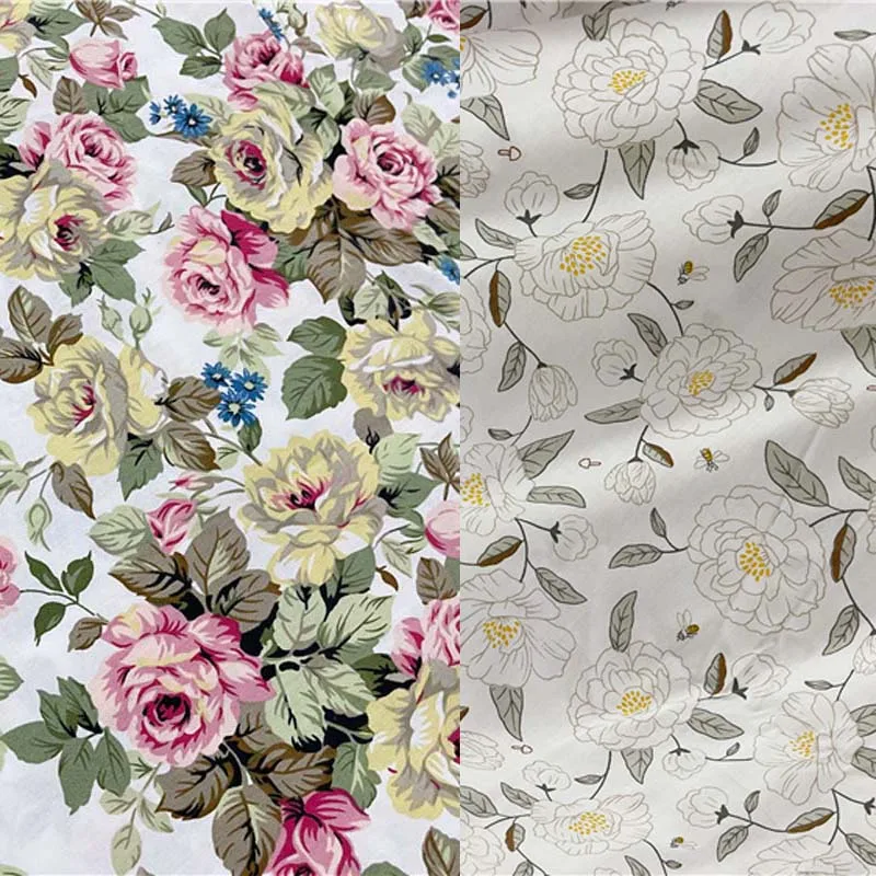 100% Cotton Width 235cm Pastoral Elegant Pink Yellow Rose White Flowers Fabric for Bedding Clothes Dress Blouse Handwork Cushion
100% Cotton Width 235cm Pastoral Elegant Pink Yellow Rose White Flowers Fabric for Bedding Clothes Dress Blouse Handwork Cushion