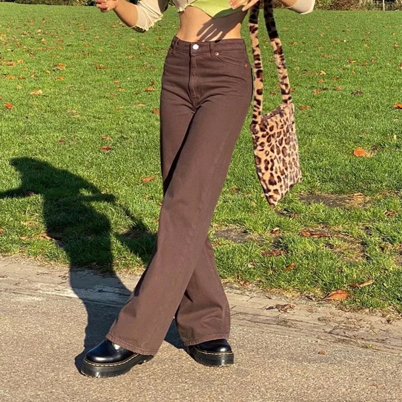 Vintage Brown Jeans For Girls Fashion Women's Classic Wide Denim Pants New High Waisted Trouser Harajuu Capris
Vintage Brown Jeans For Girls Fashion Women's Classic Wide Denim Pants New High Waisted Trouser Harajuu Capris