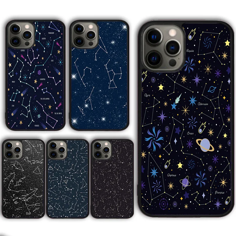 Чехол для телефона с созвездиями звездного ночного космоса iPhone 13 11 12 Mini Pro Max X XR XS 6
