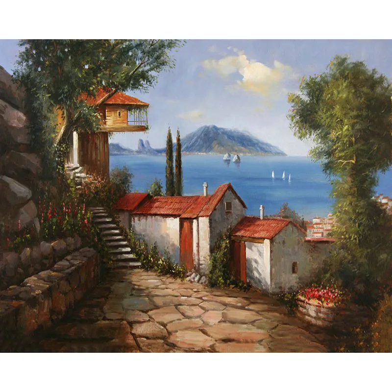 GATYZTORY DIY Painting By Numbers House By The Sea HandPainted Oil Painting Drawing On Canvas Kill Time Home Decor Accessories
GATYZTORY DIY Painting By Numbers House By The Sea HandPainted Oil Painting Drawing On Canvas Kill Time Home Decor Accessories