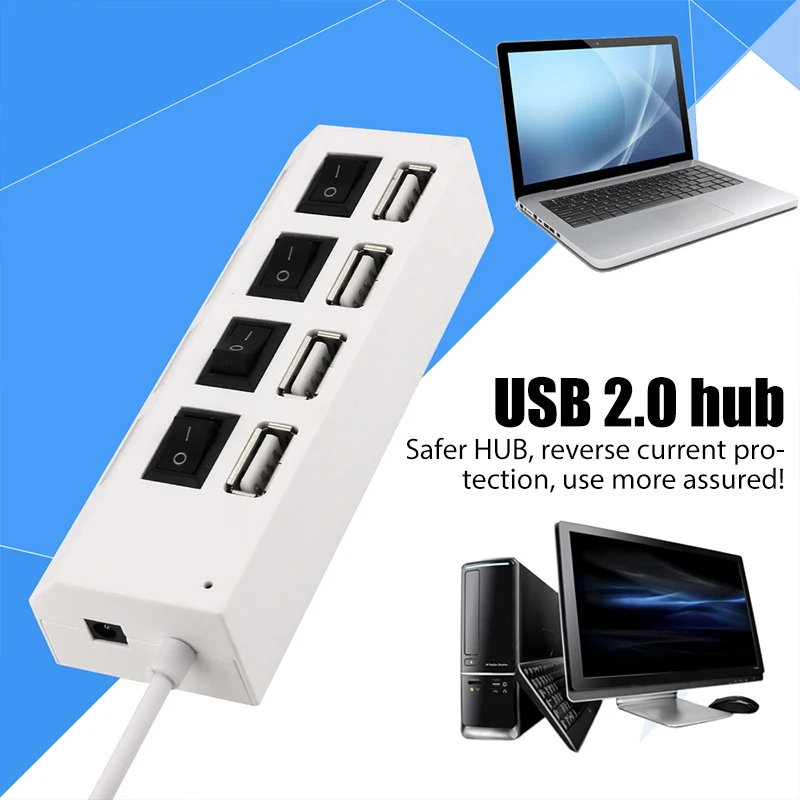 USB 2.0 Hub Multi USB Splitter Hub Use Power Adapter 4/7 Ports Multiple Extender 2.0 USB Hub with Switch and Light for PC
USB 2.0 Hub Multi USB Splitter Hub Use Power Adapter 4/7 Ports Multiple Extender 2.0 USB Hub with Switch and Light for PC