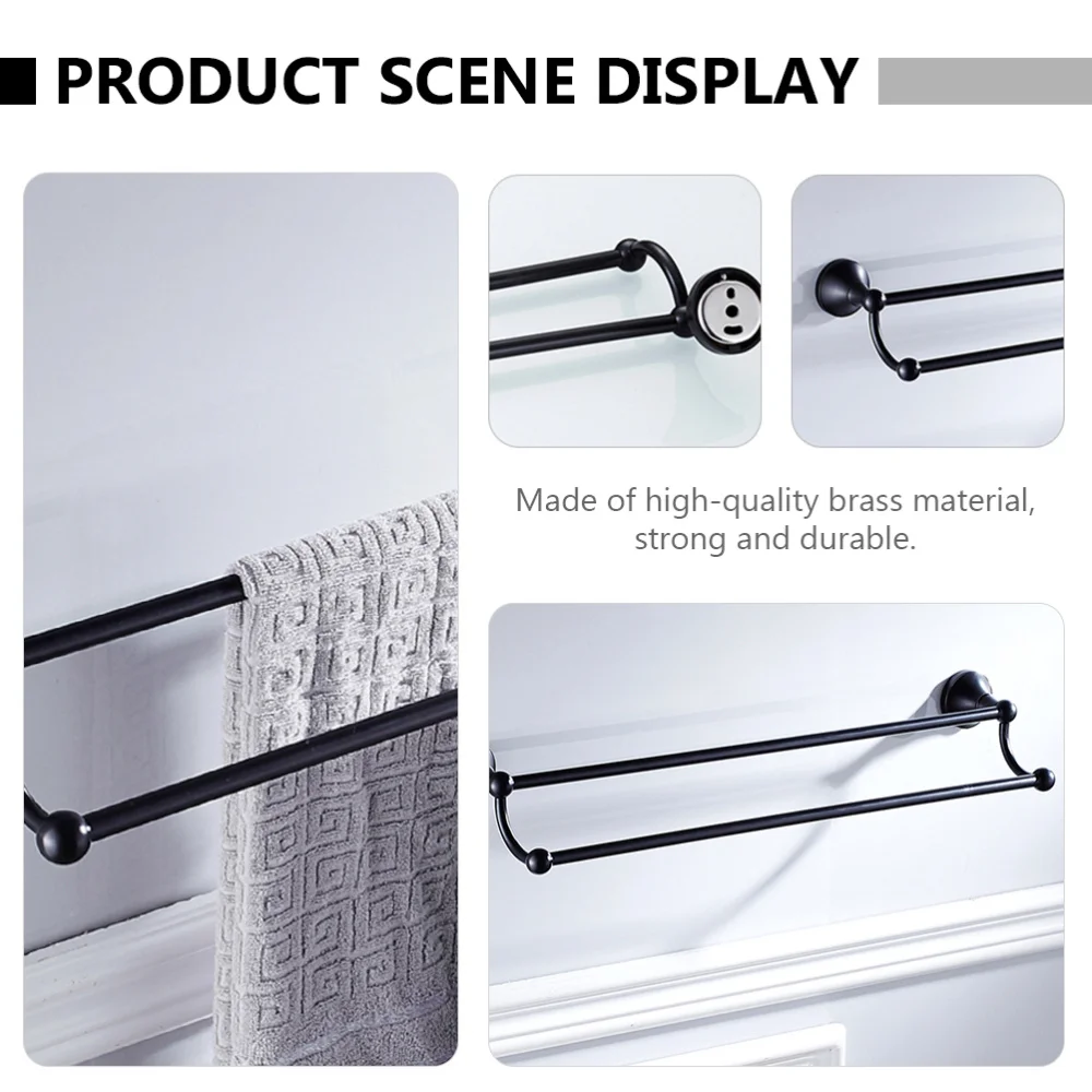 1pc Brass Storage Rack Household Bathrobe Rack Bathroom Accessory (Black)
1pc Brass Storage Rack Household Bathrobe Rack Bathroom Accessory (Black)