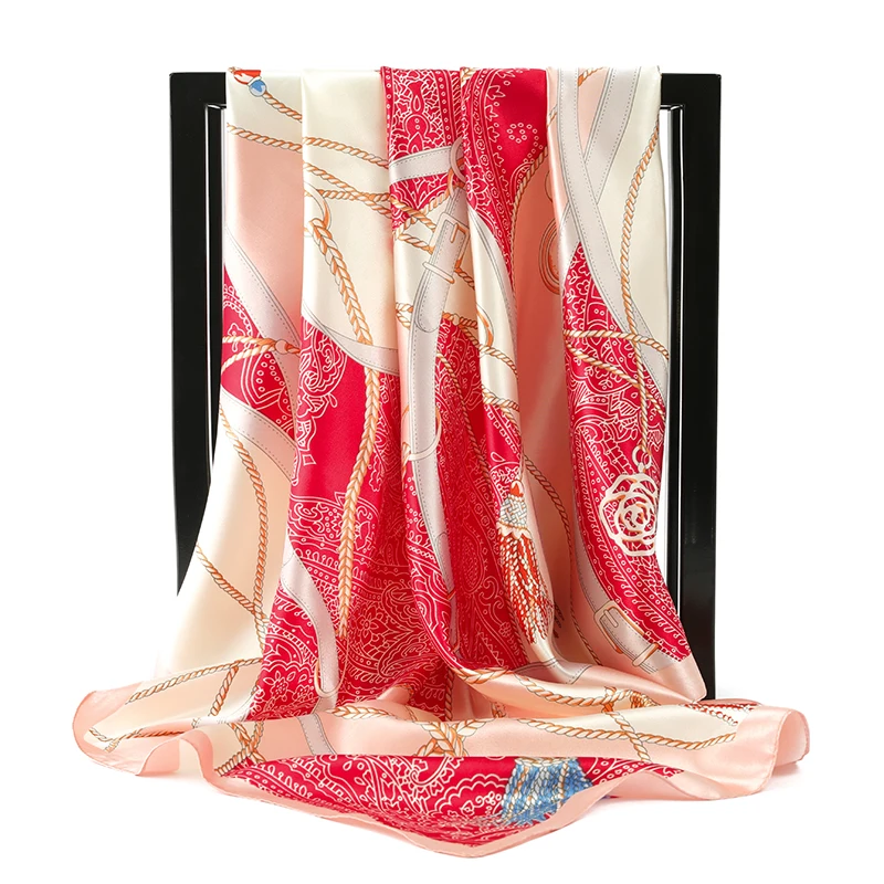 Fashion Kerchief Silk Satin Hair Scarf For Women Print Hijab Bag Scarfs 90*90cm Square Shawls and Wraps Neck Scarves For Ladies
Fashion Kerchief Silk Satin Hair Scarf For Women Print Hijab Bag Scarfs 90*90cm Square Shawls and Wraps Neck Scarves For Ladies