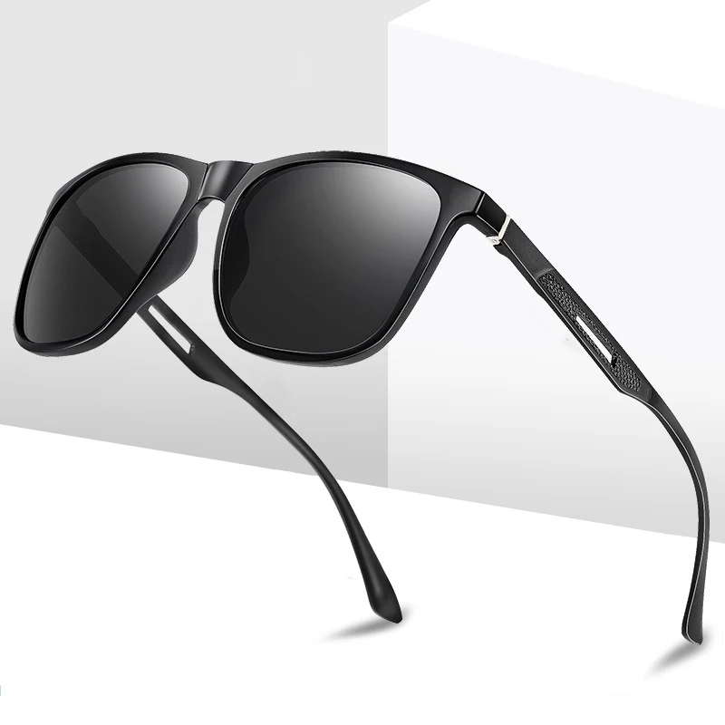 

Брендовые дизайнерские модные солнцезащитные очки с поляризационными линзами, Мужские квадратные солнцезащитные очки, очки с защитой от у...