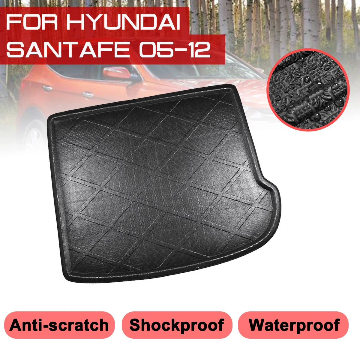 Car Rear Trunk Boot Mat For Hyundai SantaFe 2005-2012 Waterproof Floor Mats Carpet Anti Mud Tray Cargo Liner
Car Rear Trunk Boot Mat For Hyundai SantaFe 2005-2012 Waterproof Floor Mats Carpet Anti Mud Tray Cargo Liner