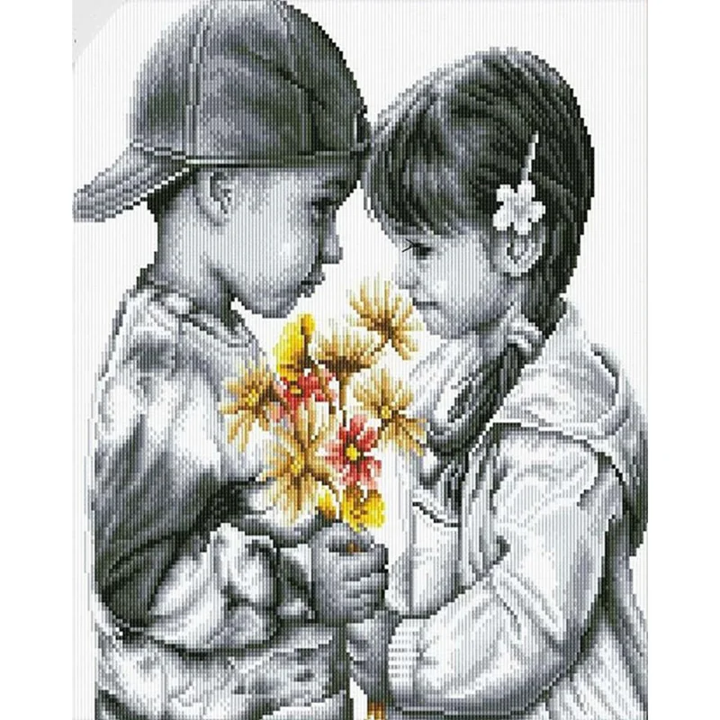 DIY Diamond Boy Girl Painting Flowers Wall Art Cross Stitch Picture 5d Embroidery Mosaic Handmade Round Home Decoration Gifts
DIY Diamond Boy Girl Painting Flowers Wall Art Cross Stitch Picture 5d Embroidery Mosaic Handmade Round Home Decoration Gifts