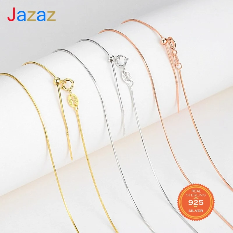 Jazaz Solid 925 Sterling Silver Sliding Adjustable Bamboo Chain Lady Necklace 18" For Fashion Women Easy to Wear Jewelry D001262
Jazaz Solid 925 Sterling Silver Sliding Adjustable Bamboo Chain Lady Necklace 18" For Fashion Women Easy to Wear Jewelry D001262