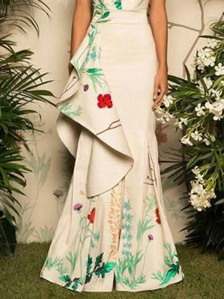 WEPBEL Women Summer Sexy Print Party Evening Dress Ladies Elegant Sleeveless Deep V Neck High Waist Ruffle Mermaid Dress
WEPBEL Women Summer Sexy Print Party Evening Dress Ladies Elegant Sleeveless Deep V Neck High Waist Ruffle Mermaid Dress