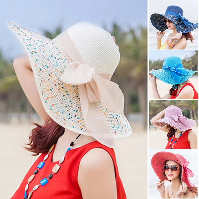 Women's Beach Hats Caps Summer Fashion Foldable Chiffon Floppy Sun Hats Casual Ladies Sombreros Bowknot Hat SDFA88
Women's Beach Hats Caps Summer Fashion Foldable Chiffon Floppy Sun Hats Casual Ladies Sombreros Bowknot Hat SDFA88