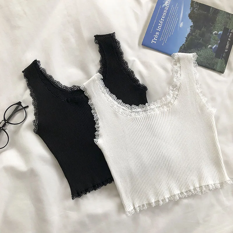 Women Summer 2021 Tank Tops Women's Camis Sexy Lace Top Cropped For Girls Basic Solid Crop Tops Vintage Patchwork Crop Tops
Women Summer 2021 Tank Tops Women's Camis Sexy Lace Top Cropped For Girls Basic Solid Crop Tops Vintage Patchwork Crop Tops
