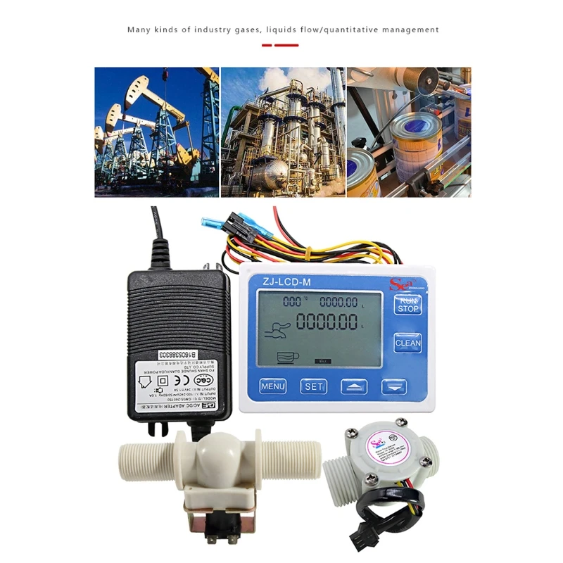 Digital LCD Display Quantitative Controller Water Control Flowmeter 1" Solenoid
Digital LCD Display Quantitative Controller Water Control Flowmeter 1" Solenoid
