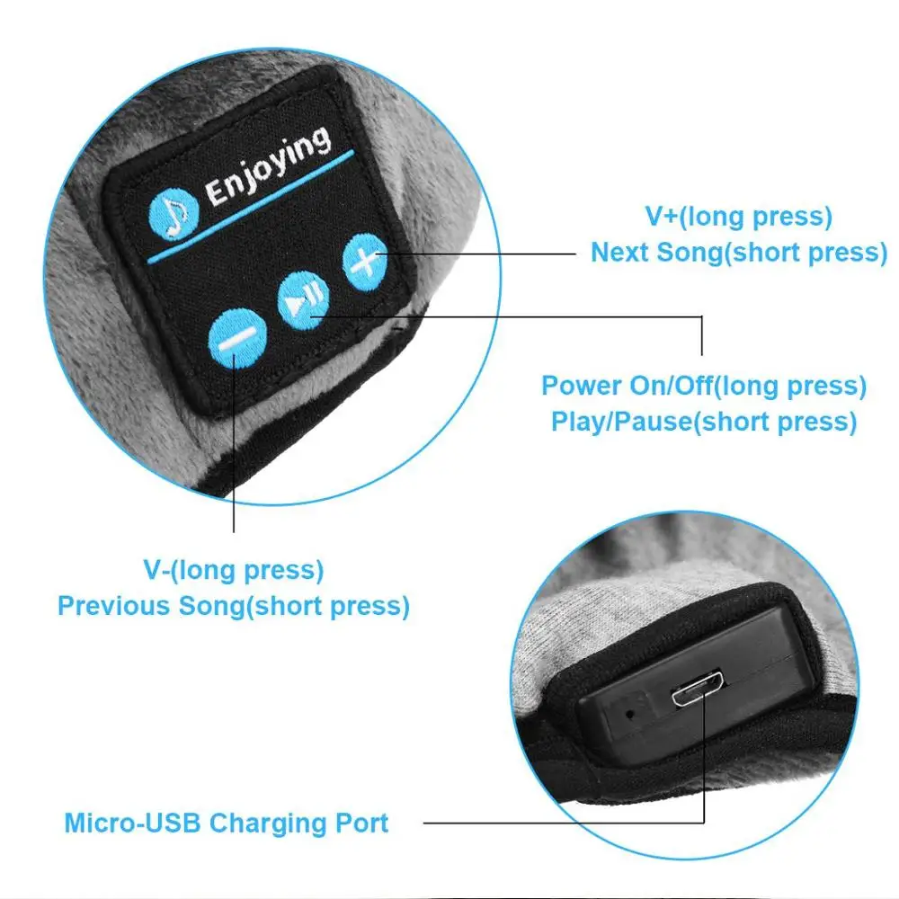 Bluetooth наушники для сна маска глаз динамики микрофон | Электроника
