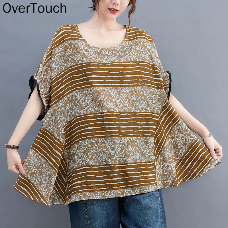 2021 Summer Plus Size Women T-Shirt Tops Oversize Vintage Print Loose Casual Lady Tee Shirt Blouse Cotton Tunic Clothing
2021 Summer Plus Size Women T-Shirt Tops Oversize Vintage Print Loose Casual Lady Tee Shirt Blouse Cotton Tunic Clothing