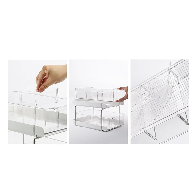 Kitchen Transparent Double-Layer Rack Seasoning Bottle Cosmetics Double-Layer Drawer Pull-Out Rack
Kitchen Transparent Double-Layer Rack Seasoning Bottle Cosmetics Double-Layer Drawer Pull-Out Rack