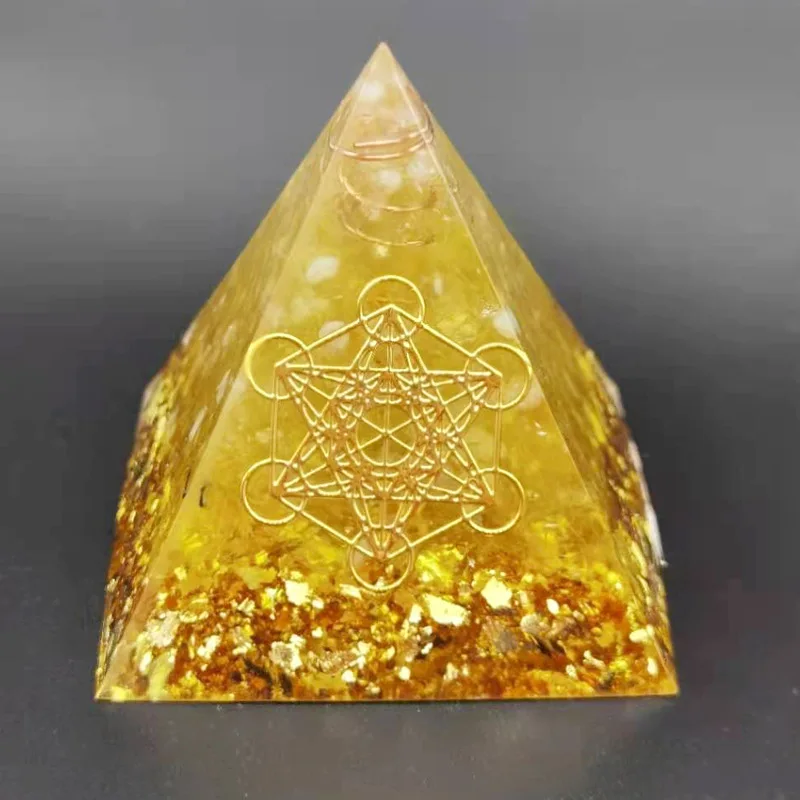 Orgonite Pyramid 6cm Symbolizes the Lucky Citrine Pyramid Energy Converter to Gather Wealth and Prosperity Resin Decor
Orgonite Pyramid 6cm Symbolizes the Lucky Citrine Pyramid Energy Converter to Gather Wealth and Prosperity Resin Decor