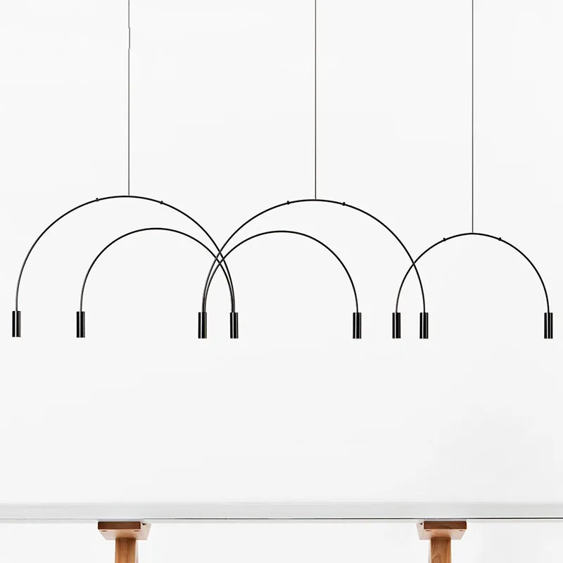 Modern Black Gold Pendant Lights Line LED hanglamp Kitchen Living Room Bar luminaire Art Lighting nordic lamp light Fixture
Modern Black Gold Pendant Lights Line LED hanglamp Kitchen Living Room Bar luminaire Art Lighting nordic lamp light Fixture