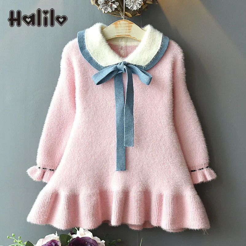 Halilo Autumn Winter Long Sleeve Little Girls Dresses Flare Sleeve Christmas Kids Clothes Knitted Toddler Girl Birthday Dress
Halilo Autumn Winter Long Sleeve Little Girls Dresses Flare Sleeve Christmas Kids Clothes Knitted Toddler Girl Birthday Dress