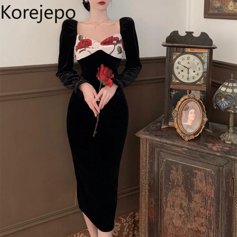 Женское бархатное платье в стиле ретро, с квадратным вырезом
Женское бархатное платье в стиле ретро, с квадратным вырезом